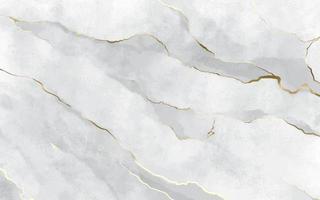 textura de mármore de pedra branca com pinceladas douradas vetor
