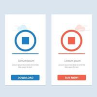 interface básica usuário azul e vermelho baixar e comprar agora modelo de cartão de widget da web vetor