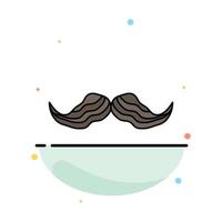 bigode hipster movember homens machos vetor de ícone de cor plana