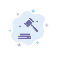 ícone azul da lei digital de direitos autorais de negócios no fundo da nuvem abstrata vetor