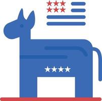 burro símbolo político americano ícone de cor plana vetor ícone modelo de banner