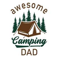 camping criativo novo vetor de design de camiseta para impressão sob demanda