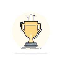 prêmio vetor de ícone de cor plana de prêmio de borda de copo competitivo