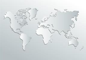 Vetor do Mapa Mundial Branco
