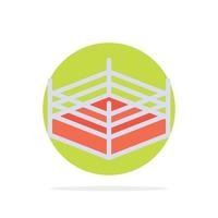 ringue de boxe wrestling círculo abstrato ícone de cor plana de fundo vetor