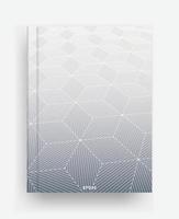 modelo de revista com capa de fundo geométrico de meio-tom. capa de modelo de caderno para segundo plano. vetor. vetor