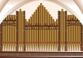 Fundo musical da igreja do órgão de tubulação vetor