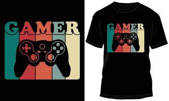 gráfico de vetor de design de camiseta gamer