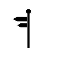 vetor de ícone de placa de sinalização em estilo preto moderno