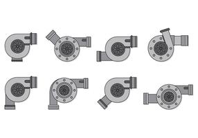 Conjunto de vetores de turbocompressor