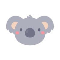 cara de coala dos desenhos animados bichinhos fofos para crianças vetor