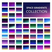 conjunto de gradientes de espaço colorido. vetor