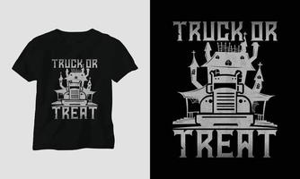 design de camiseta de motorista de caminhão estilo vintage com caminhão e bandeira vetor