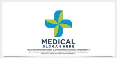vetor de design de logotipo médico com conceito criativo