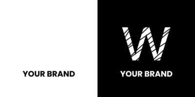 letra inicial w logotipo e símbolo de asa. elementos de design de marca, ícone de logotipo de palavra de letra inicial, modelo de logotipo inicial vetor