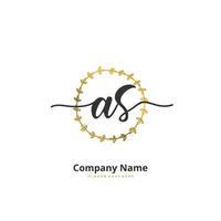 como caligrafia inicial e design de logotipo de assinatura com círculo. logotipo manuscrito de design bonito para moda, equipe, casamento, logotipo de luxo. vetor