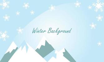 ilustração vetorial. paisagem de montanhas nevadas de inverno com colinas e pinheiros vetor
