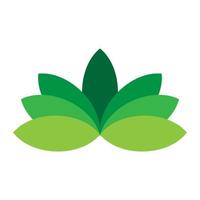 logotipo de ícone de flor de lótus verde vetor