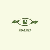ícone de logotipo de folha de olho de vetor abstrato