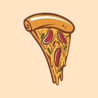 ilustração de pizza de halloween vetor