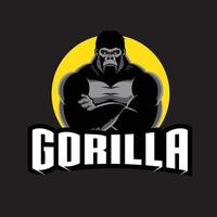 logotipo de animal gorila. ilustração vetorial vetor