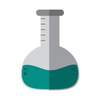 ícone plano de fornecimento de copo de química de educação escolar com sombra vetor