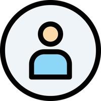 modelo de banner de ícone de vetor de ícone de cor plana de interface do usuário de trabalhador de homem