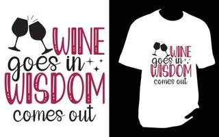 design de camiseta vinho vetor