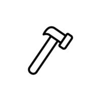ilustração de ícone de linha de martelo. ícone ilustração relacionada reparo, manutenção. design vetorial simples editável vetor