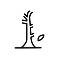 ilustração de ícone de linha de árvore. ilustração do ícone relacionado à queda. design vetorial simples editável vetor
