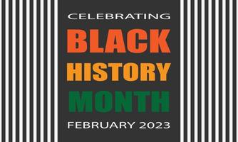 mês da história negra fevereiro 2023 banner criativo moderno, sinal, conceito de design, post de mídia social vetor