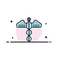 símbolo médico coração modelo de logotipo de negócios de saúde cor lisa vetor