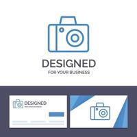 cartão de visita criativo e ilustração em vetor estúdio de fotografia de modelo de logotipo