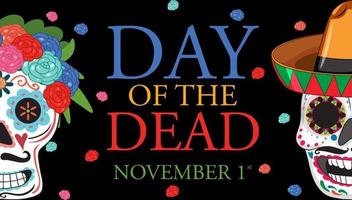 bandeira do dia dos mortos vetor
