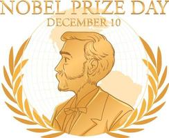 design de banner do dia do prêmio nobel vetor