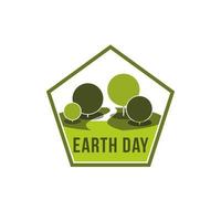 dia da terra ecologia mundial vetor ícone verde da natureza