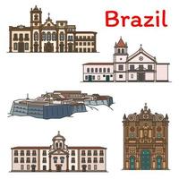 ícone de marco de viagens brasileiras da américa do sul vetor