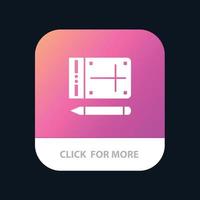 design de ícone de aplicativo móvel de educação on-line de lápis móvel vetor