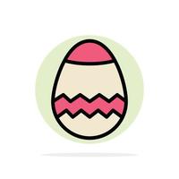 ovo de páscoa primavera círculo abstrato ícone de cor plana de fundo vetor