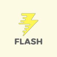 raio, iluminação, ilustração em vetor logotipo flash.