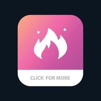 botão de aplicativo móvel de construção de óleo da indústria do fogo versão android e ios glifo vetor