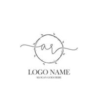 monograma de beleza inicial ar e design de logotipo elegante, logotipo de caligrafia de assinatura inicial, casamento, moda, floral e botânico com modelo criativo. vetor