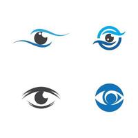 design de logotipo de vetor para cuidados com os olhos