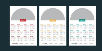 calendário de parede 2023 vetor