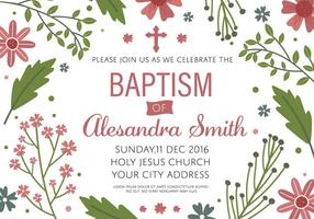 Livre Baptism Invitation Template Vector