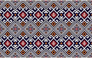 tom quente abstrato geométrico padrão étnico ocidental, índio americano onrental áfrica. para tapete,papel de parede,vestuário,embrulho,batik,tecido,telha, pano de fundo,ilustração vetorial. estilo de bordado. vetor