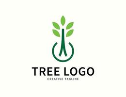 modelo de design de logotipo de árvore vetor