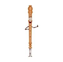 personagem de desenho animado flauta musical, instrumento de música vetor