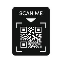 cor de vetor de quadro de código qr preto