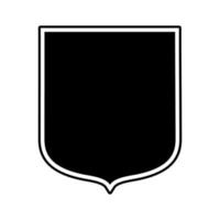 escudo vector símbolo preto cor isolada